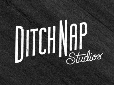 Naps black hand type logo script typography white