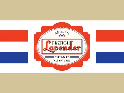 Soap label for French Legation soap