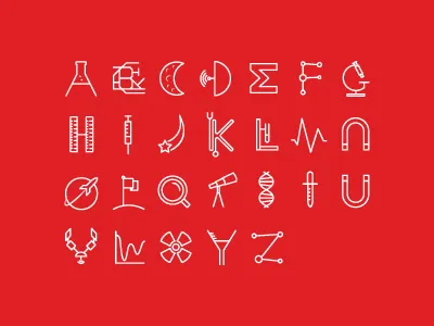 Science Type icon iconography science type typography
