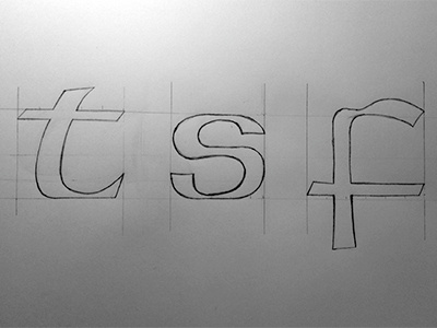 Personal Monogram - Step 2 drawing font letter monogram process sketch