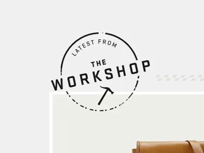 The Workshop cordwainer design hammer heading icon layout shoemaker stamp user interface website workshop