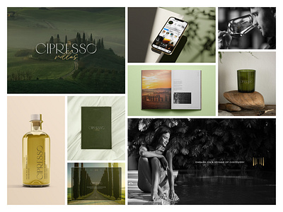 Cipresso Villas branding hospitality hotel italy lifestyle luxury tuscany typography ui