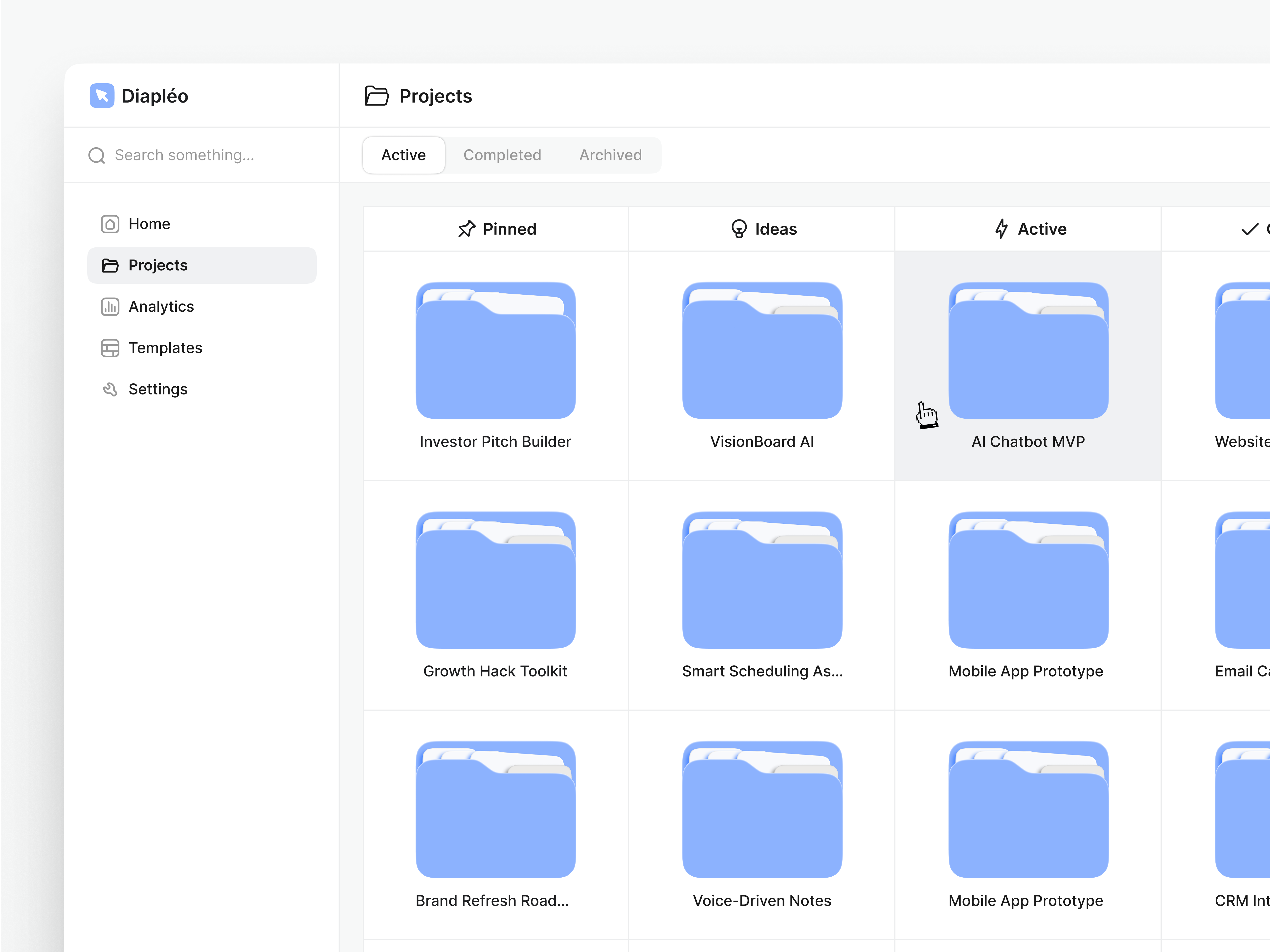 AI-Powered Project Builder ai ai automation ai builder ai dashboard dashboard design project management saas ui uiux web app