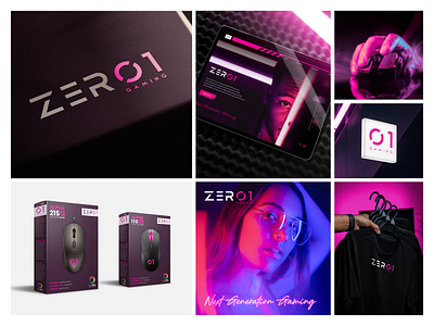 Zer01 custom type custom typography future gamer gaming hardware lifestyle modern neon packaging technology typography