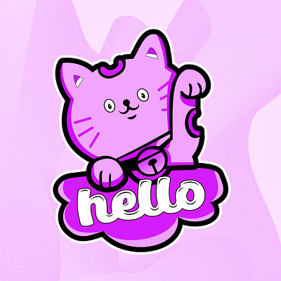 Hello art brand branding cartoon graphic design hello illustrator logo patch design vector