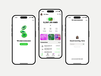 Inecobank App Redesign 3d app appdesign appredesign bank bankingapp cleandesign financeapp fintech redesign ui ux