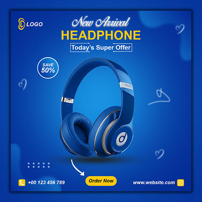 New Arrival Headphones: Discover the Latest Sounds design graphic design product design social media post