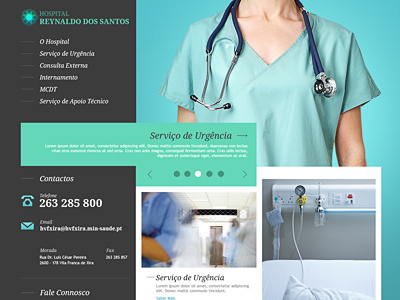 Hospital layout interactive layout webdesign