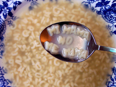 Mi mama no me mima childhood conceptual meal photography pottery soap spoon