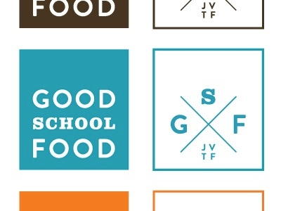 Good School Food crest food logo mark type