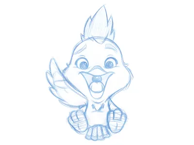 Baby Bird By Andy Toonz animal animals art cartoon character design cute illustration illustrator kids vector