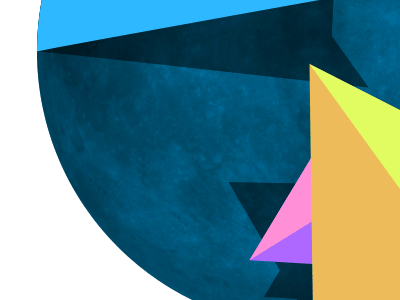 Blue Moon blue circle colors form moon orange purble red yellow