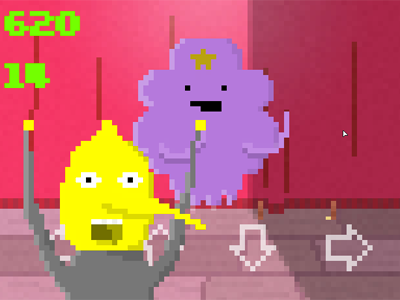 GAMEMAKINGFRENZY 8bit adventure time game jam lumpy space princess screenshot videogame