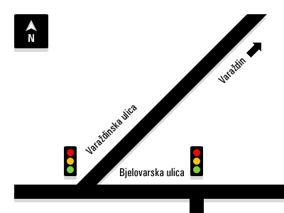 Traffic lights map