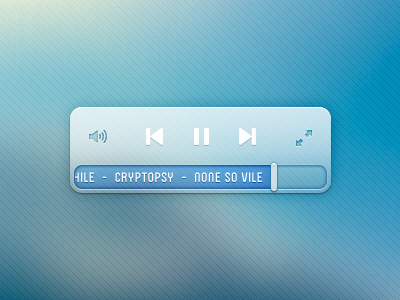 Mini player interface mini music player slider ui