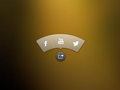 Curved tooltip share options curved share button ui