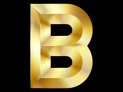 Golden B b glyph letter lettering type typography