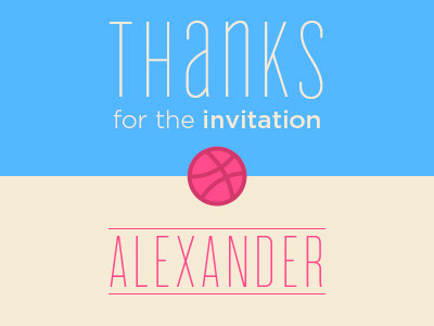 Thanks for the invitation! invitation thanks typography