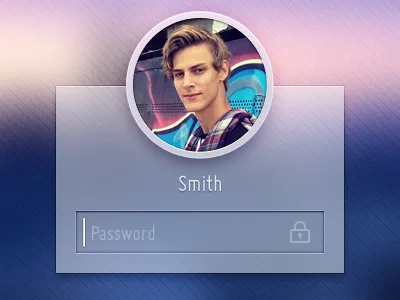 Transparant Login in input field interface lock log login password ui