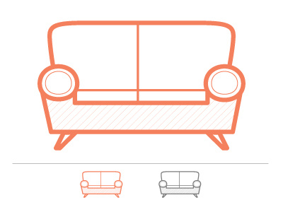 Couch Icon couch icon minimalist