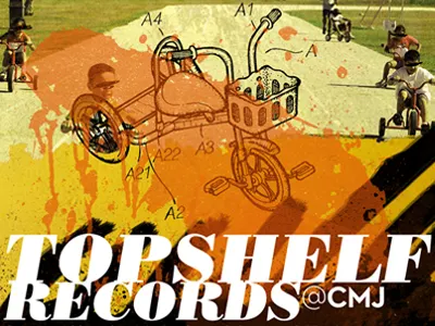 Topshelf Records 2012 CMJ Showcase bike bodoni collage neutra poster tricycle type