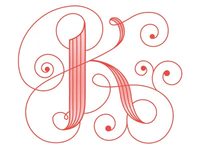 K alphabet letters typography