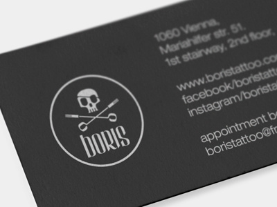 boris card artist boris business card skull tattoo