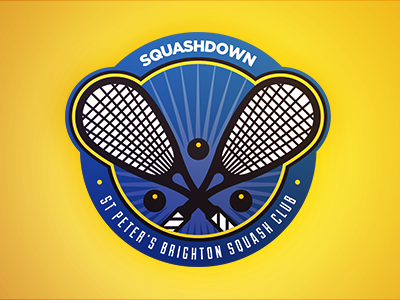 Squashdown icon logo sports squash vector