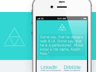 Adam Kiss 2012 – New minisite blue clean green minisite responsive turquoise vcard web webdesign website