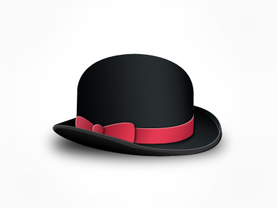 Melon hat black cap dark hat head icon melon node ribbon