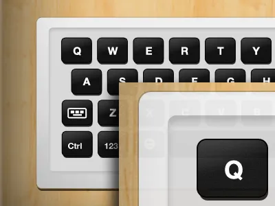 Virtual Keyboard for new app amazing board buttons design detail keyboard keys push ux virtual wood