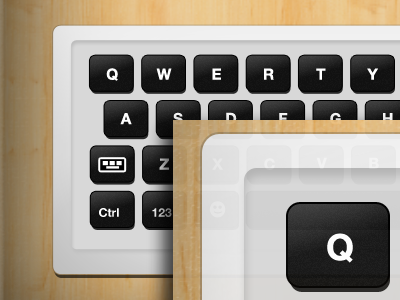 Virtual Keyboard for new app amazing board buttons design detail keyboard keys push ux virtual wood