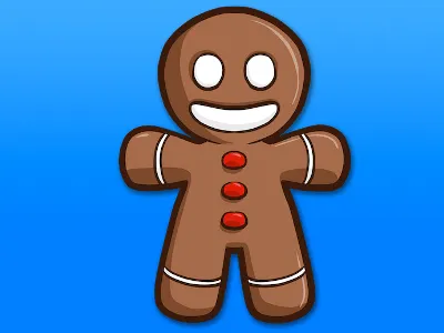 Gingerbread Man icons illustration