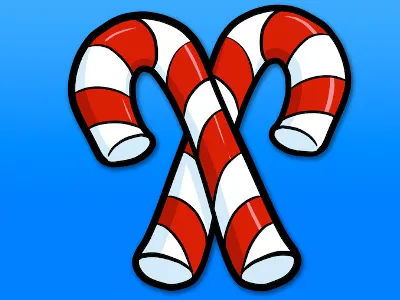 Candy Cane icons illustration
