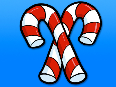 Candy Cane icons illustration