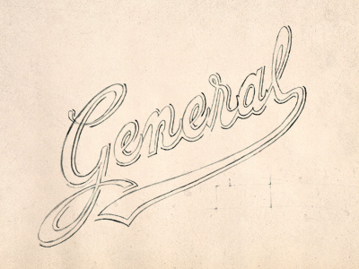 General Mark hand lettering word mark