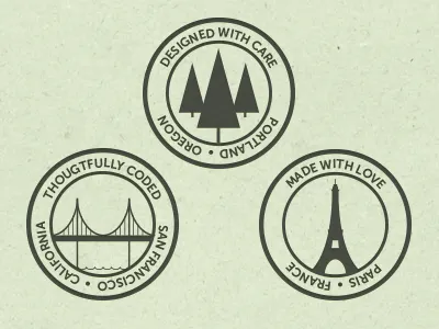 Stamps bridge california eiffel golden gate bridge illustrator mail oregon paris portland san francisco silhouette simple stamps tower two color