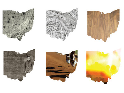 OH 6 collage icon icons map ohio shape wood