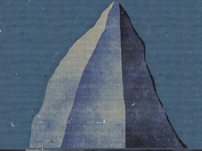 Iceberg. artwork cold design graphic design house ice iceberg illustration light ocean sky texture