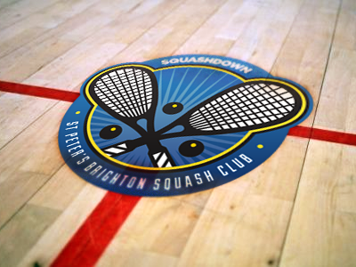 Squashdown badge logo sport squash vector