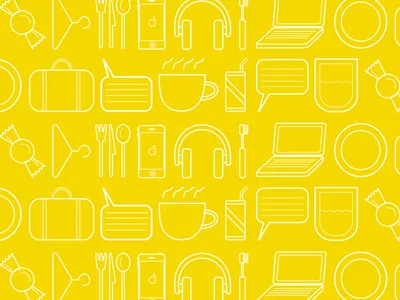 icons coffe headphone icon outline phone pictogram