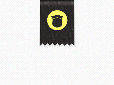 Bookmark beard black canvas texture yellow