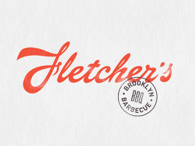 Fletcher's bar barbecue bbq branding identity logo mark oat restaurant type typography