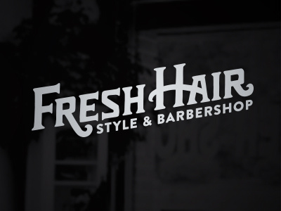 Fresh Hair Logo Final barbershop fresh grooming hair logo salon serif style type typography