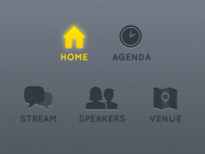 Tab Icons agenda app conference home icons ios iphone speakers stream tab venue