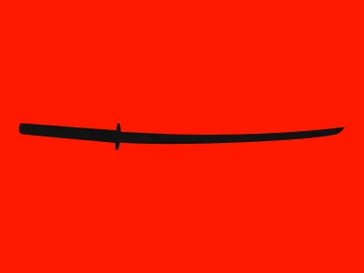 Katana illustration katana red sword