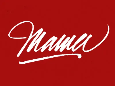 Mama, WIP. brush calligraphy lettering painting texture