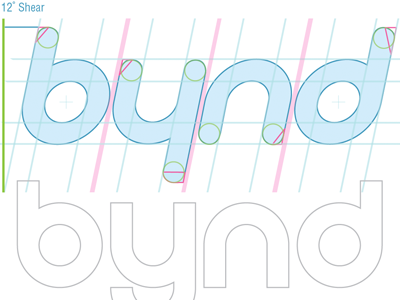 Bynd brand identity illustration logo outline