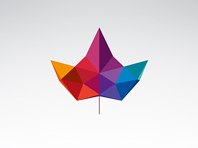 Little Leaf autumn geometric illustration leaf polygon triangle vector