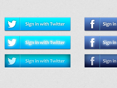 Social sign in buttons button ui login social social media buttons